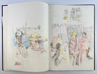 Lot 102 - ROBIN SYMES (1939-2023) - SKETCHBOOK WITH ORIGINAL SKETCHES & DRAWINGS