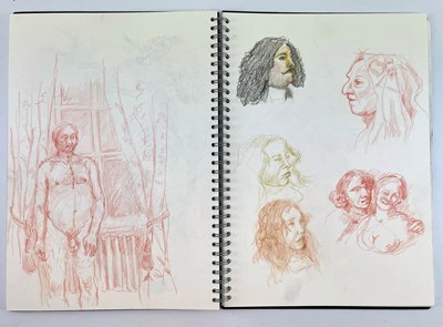 Lot 104 - ROBIN SYMES (1939-2023) - SKETCHBOOK OF ORIGINAL SKETCHES AND DRAWINGS
