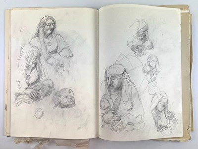 Lot 107 - ROBIN SYMES (1939-2023) - SKETCHBOOK WITH ORIGINAL SKETCHES & DRAWINGS