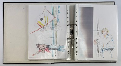 Lot 89 - ROBIN SYMES (1939-2023) - ALBUM OF ORIGINAL DRAWINGS & SKETCHES