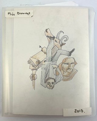 Lot 118 - ROBIN SYMES (1939-2023) - FOLDER OF ORIGINAL ARTWORKS, DRAWINGS & SKETCHES