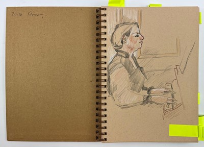 Lot 92 - ROBIN SYMES (1939-2023) - ART SKETCHBOOK OF ORIGINAL DRAWINGS & STUDIES