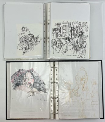 Lot 93 - ROBIN SYMES (1939-2023) - TWO FOLDERS OF ORIGINAL ARTWORKS & DRAWINGS
