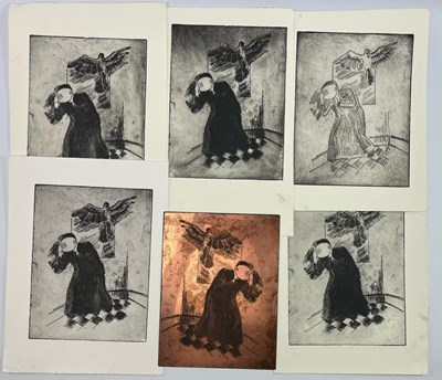 Lot 124 - ROBIN SYMES (1939-2023) - FIVE ETCHINGS WITH ORIGINAL COPPER PLATE