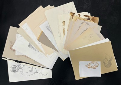 Lot 94 - ROBIN SYMES (1939-2023) - ORIGINAL SKETCHPAD OF DRAWINGS AND SKETCHES