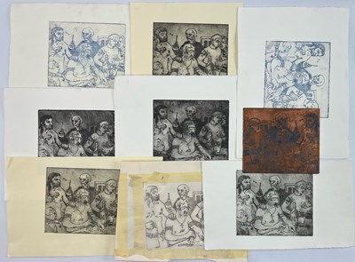 Lot 126 - ROBIN SYMES (1939-2023) - SEVEN ETCHINGS WITH ORIGINAL COPPER PLATE