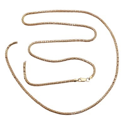 Lot 422 - HALLMARKED 9CT GOLD MESH LINK CHAIN NECKLACE FRAGMENT AF