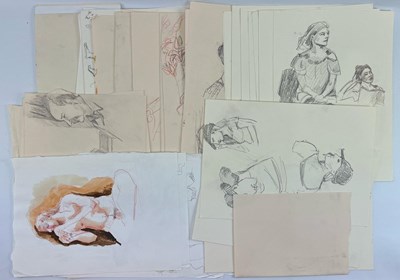 Lot 128 - ROBIN SYMES (1939-2023) - COLLECTION OF ORIGINAL SKETCHES ON PAPER
