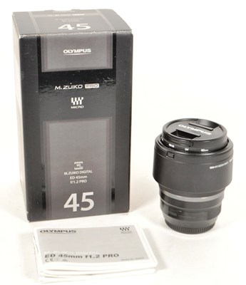 Lot 289 - OLYMPUS - M.ZUIKO DIGITAL ED 45MM F1.2 PRO LENS