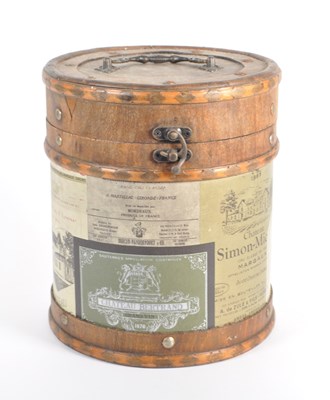 Lot 270 - 20TH CENTURY VINTAGE FRENCH WOODEN WINE STORAGE BOX