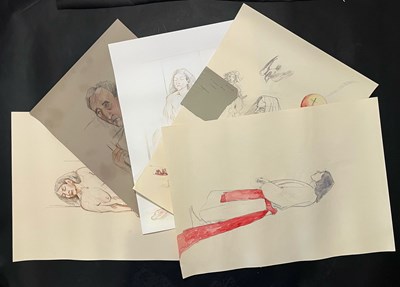 Lot 132 - ROBIN SYMES (1939-2023) - FIVE ARTWORKS FROM LIFE-DRAWING CLASSES