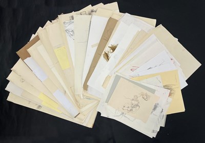 Lot 145 - ROBIN SYMES (1939-2023) - FULL PORTFOLIO OF LIFE DRAWING SKETCHES