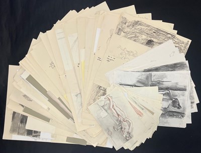 Lot 146 - ROBIN SYMES (1939-2023) - LARGE PORTFOLIO OF LIFE DRAWING SKETCHES