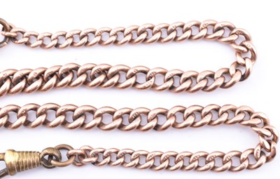 Lot 41 - 9CT ROSE GOLD WATCH CHAIN