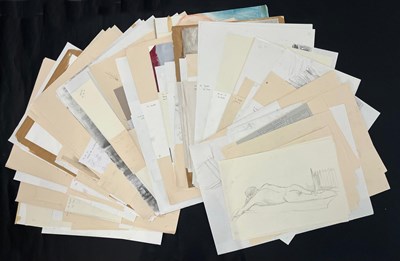 Lot 147 - ROBIN SYMES (1939-2023) - LARGE PORTFOLIO OF LIFE DRAWING SKETCHES