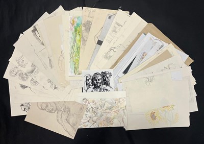 Lot 149 - ROBIN SYMES (1939-2023) - LARGE PORTFOLIO OF LIFE DRAWING SKETCHES