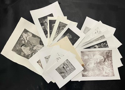 Lot 151 - ROBIN SYMES (1939-2023) - 14 ETCHINGS ON PAPER PAINTINGS