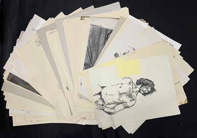 Lot 154 - ROBIN SYMES (1939-2023) - LARGE PORTFOLIO OF LIFE DRAWING SKETCHES