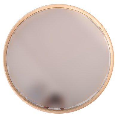 Lot 379 - VINTAGE MID CENTURY OVERSIZED WHITE PLASTIC FRAMED CIRCULAR WALL MIRROR