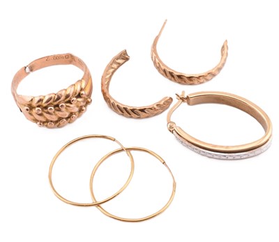 Lot 178 - COLLECTION OF 9CT GOLD JEWELLERY & FRAGMENTS AF