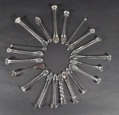Lot 72 - COLLECTION OF 20TH CENTURY GLASS STIRRERS / SWIZZLE STICKS