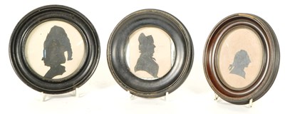 Lot 298 - COLLECTION OF THREE EARLY 20TH CENTURY SILHOUETTES IN FRAMES