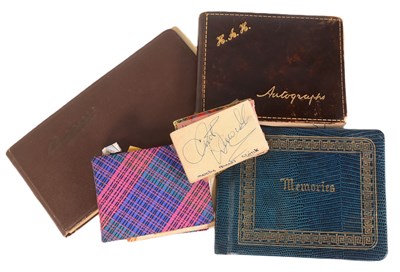 Lot 160 - AUTOGRAPHS - COLLECTION OF FIVE AUTOGRAPH ALBUMS C1940S TO 1960S