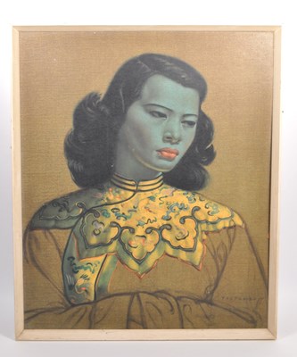Lot 303 - AFTER VLADIMIR TRETCHIKOFF - LATE 20TH CENTURY PRINT OF 'CHINESE GIRL'
