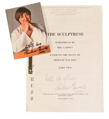 Lot 248 - THE SCULPTRESS (1996 MINISERIES) - PAULINE QUIRKE - ORIGINAL SCRIPT & AUTOGRAPH