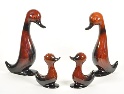 Lot 76 - BLUE MOUNTAIN POTTERY - FOUR MID TO LATE 20TH CENTURY CERAMIC DUCKS