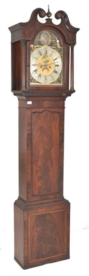 Lot 504 - 19TH CENTURY FLAME MAHOGANY EIGHT DAY LONGCASE CLOCK