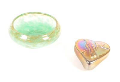 Lot 83 - TWO VINTAGE 20TH CENTURY GLASS DECORATIVE ITEMS