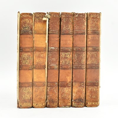 Lot 186 - GOLDSMITH, OLIVER. 1822 A HISTORY OF THE EARTH AND ANIMATED NATURE 6VOL WORN DICED CALF