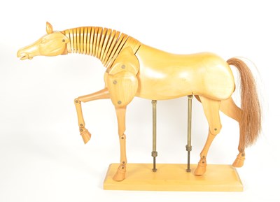 Lot 309 - VINTAGE 20TH CENTURY ARTIST'S MODEL WOODEN HORSE