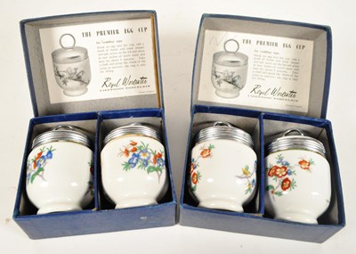 Lot 85 - ROYAL WORCESTER - FOUR MID CENTURY PORCELAIN EGG CODDLERS