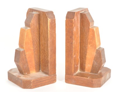 Lot 310 - PAIR OF EARLY 20TH CENTURY ART DECO OAK BOOKENDS