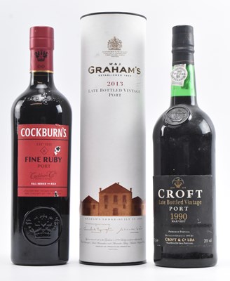 Lot 172 - THREE BOTTLES OF VINTAGE PORT - 2013 W. & J. GRAHAMS, COCKBURNS & 1990 CROFT