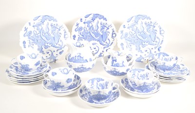 Lot 86 - ROYAL WORCESTER - 20TH CENTURY BLUE DRAGON TEA SERVICE