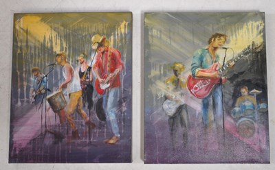 Lot 561 - LES BENSON - TWO CONTEMPORARY 2019 ACRYLIC ON CANVAS PAINTINGS