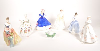 Lot 98 - ROYAL DOULTON - EIGHT LATE 20TH CENTURY PORCELAIN LADY FIGURES