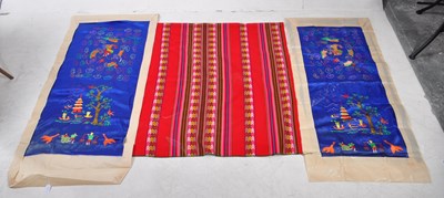 Lot 317 - VINTAGE LATE 20TH CENTURY PERSIAN WALL HANGING W/ JAPANESE SILKS