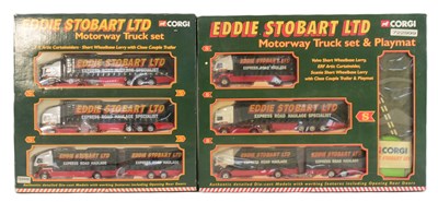 Lot 38 - DIECAST - X2 CORGI EDDIE STOBART DIECAST MODEL SETS
