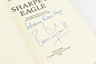 Lot 8 - CORNWELL, BERNARD. 1981 SHARPE'S EAGLE SIGNED PROOF COPY OF FIRST SHARPE NOVEL