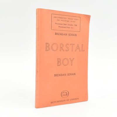 Lot 25 - BEHAN, BRENDAN. 1958 BORSTAL BOY UNCORRECTED PROOF COPY