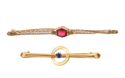 Lot 394 - TWO BROOCH PINS