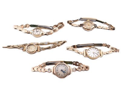 Lot 392 - COLLECTION OF VINTAGE WRISTWATCHES INCLUDING 9CT GOLD