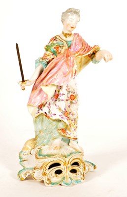 Lot 108 - MEISSEN MANNER - LATE 19TH CENTURY PORCELAIN 'VICTORY' FIGURE