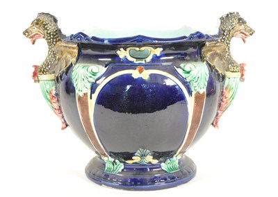 Lot 113 - THOMAS FORESTER - 1890 VICTORIAN EARTHENWARE MAJOLICA PLANTER