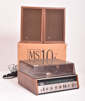 Lot 182 - SONY STEREO MUSIC SYSTEM HP-211A T/W MORDAUNT MS 10i SPEAKERS
