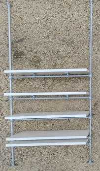Lot 297 - LARGE CONTEMPORARY INDUSTRIAL SHELVING SYSTEM